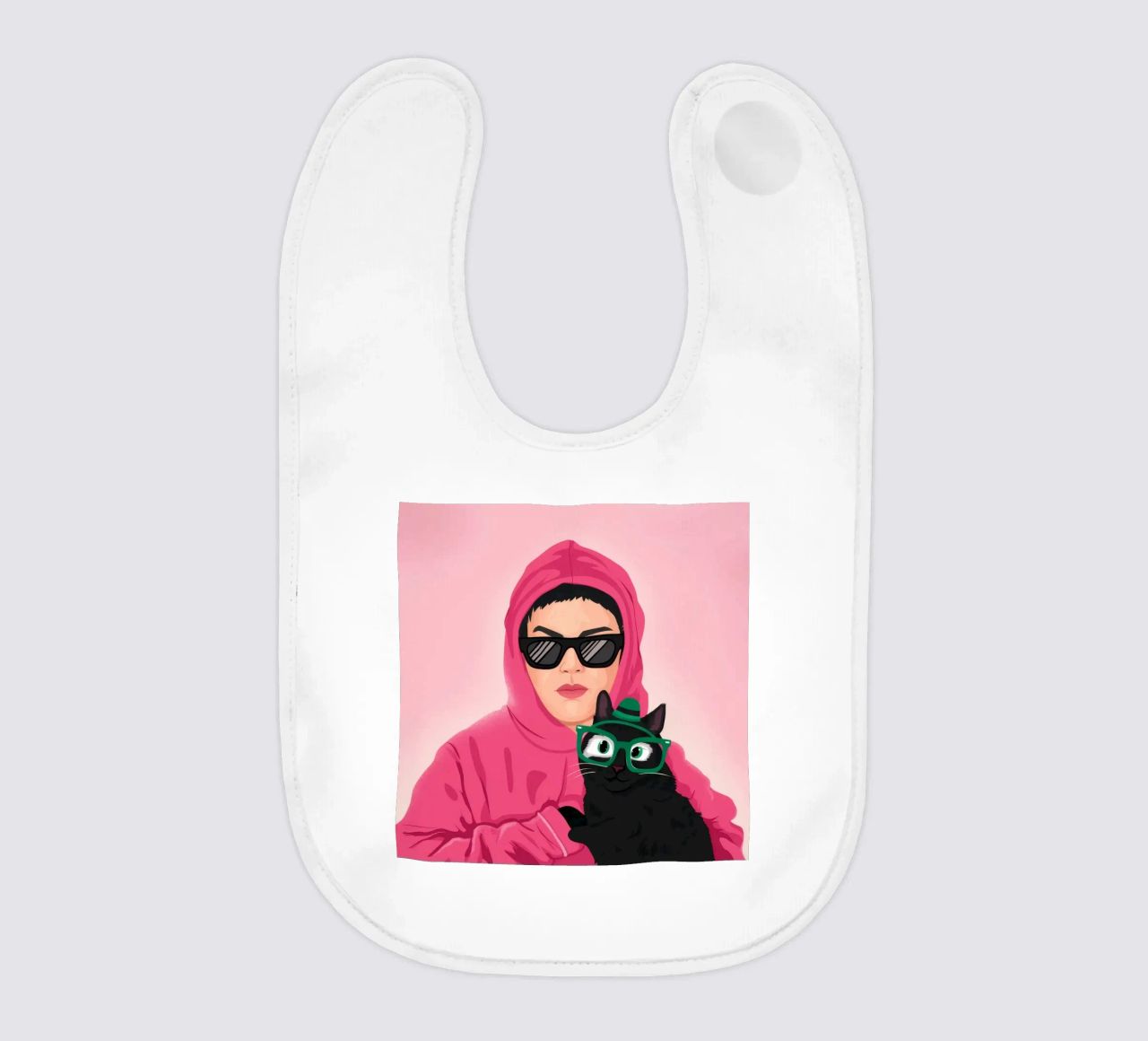 Felpa con cappuccio rosa Enigma bavaglino da Peak Delusion