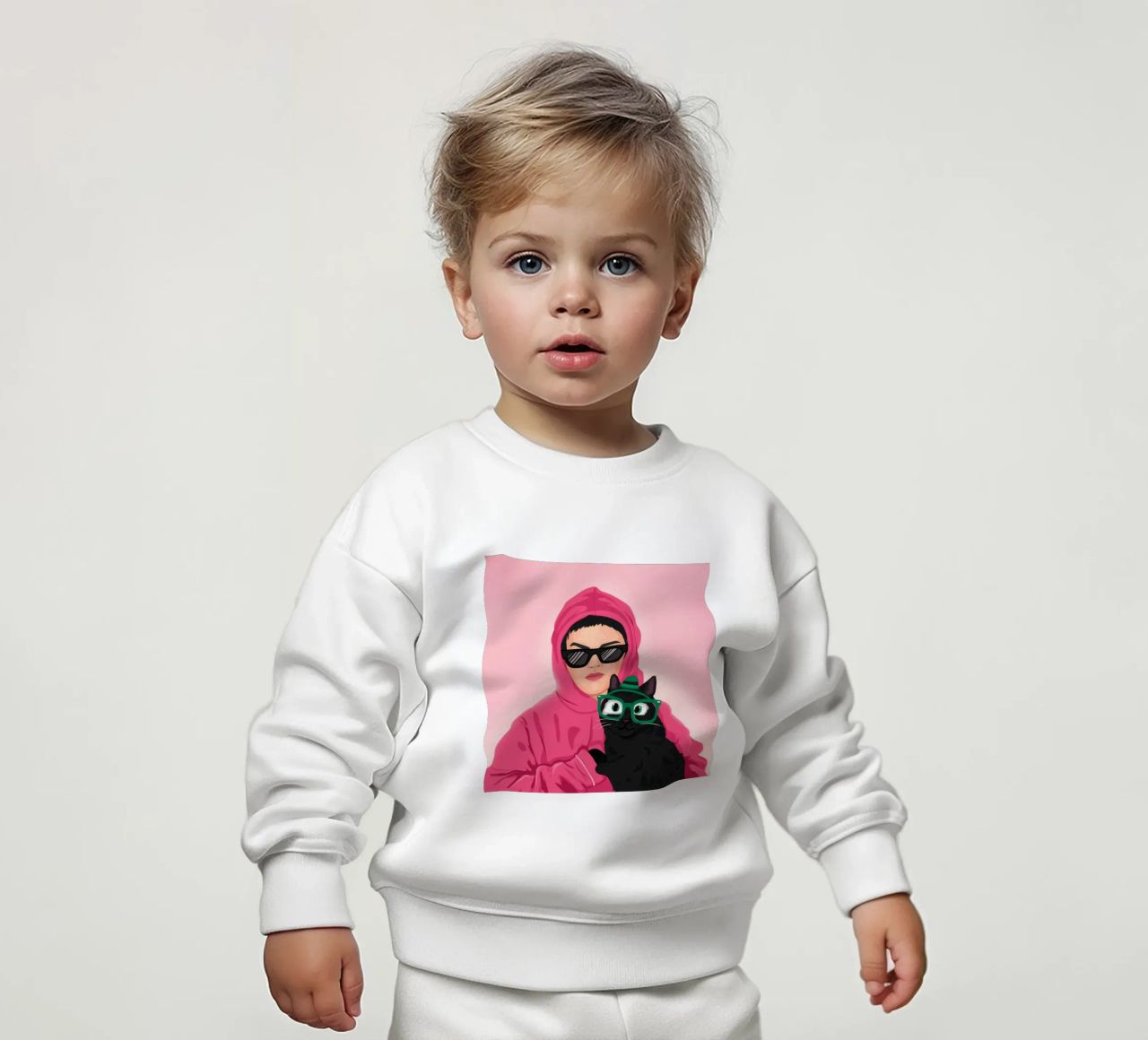 Felpa con cappuccio rosa Enigma felpa neonato da Peak Delusion