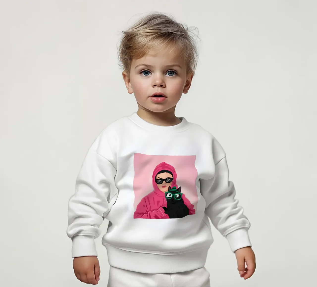 Pink Hoodie Enigma baby sweatshirt van Peak Delusion