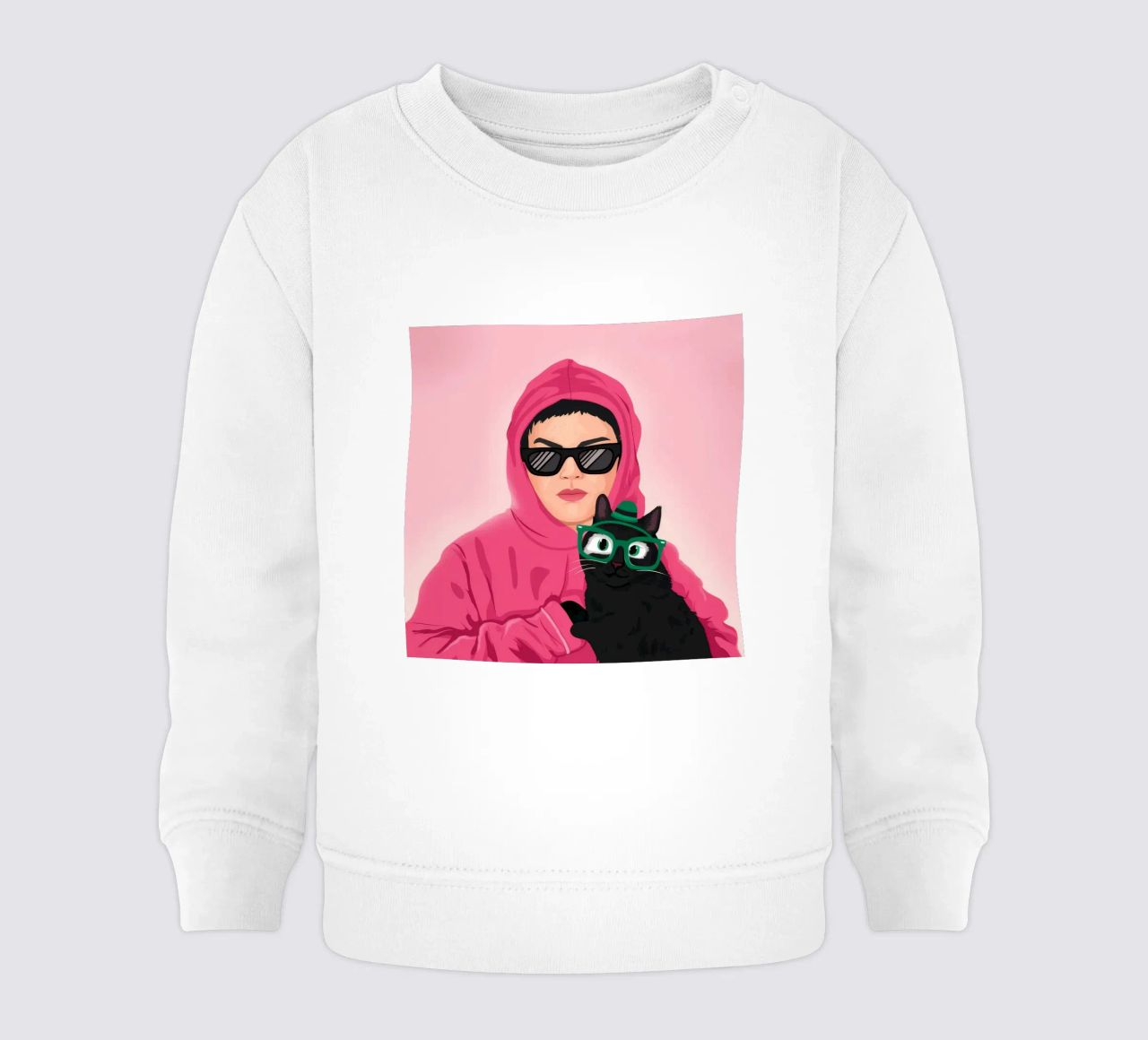 Felpa con cappuccio rosa Enigma felpa neonato da Peak Delusion
