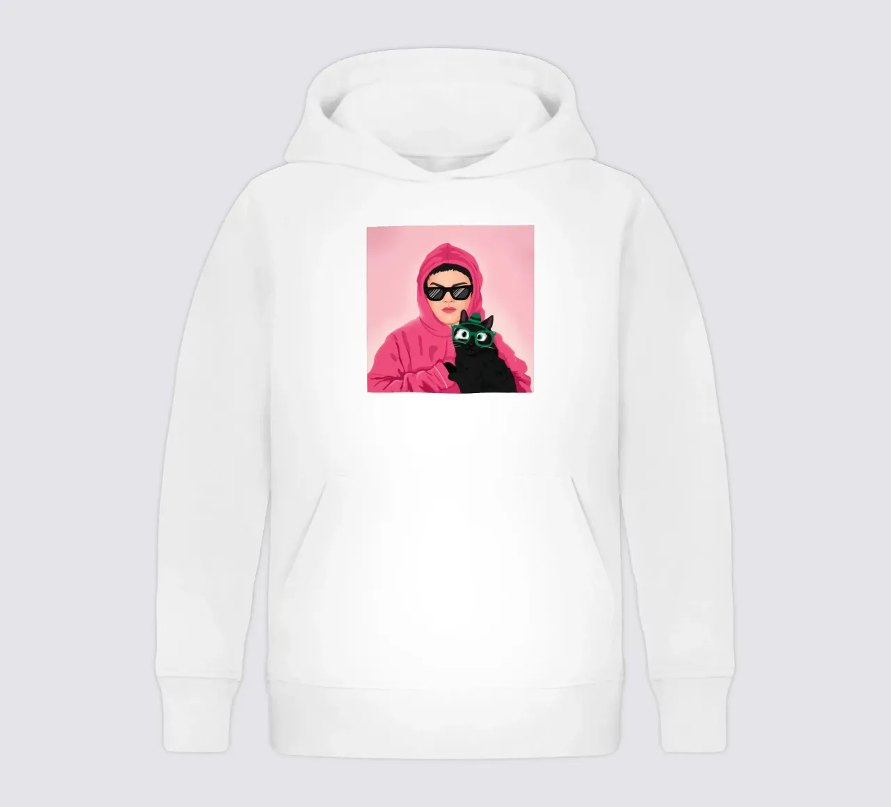 Felpa con cappuccio rosa Enigma felpa bambino con cappuccio da Peak Delusion