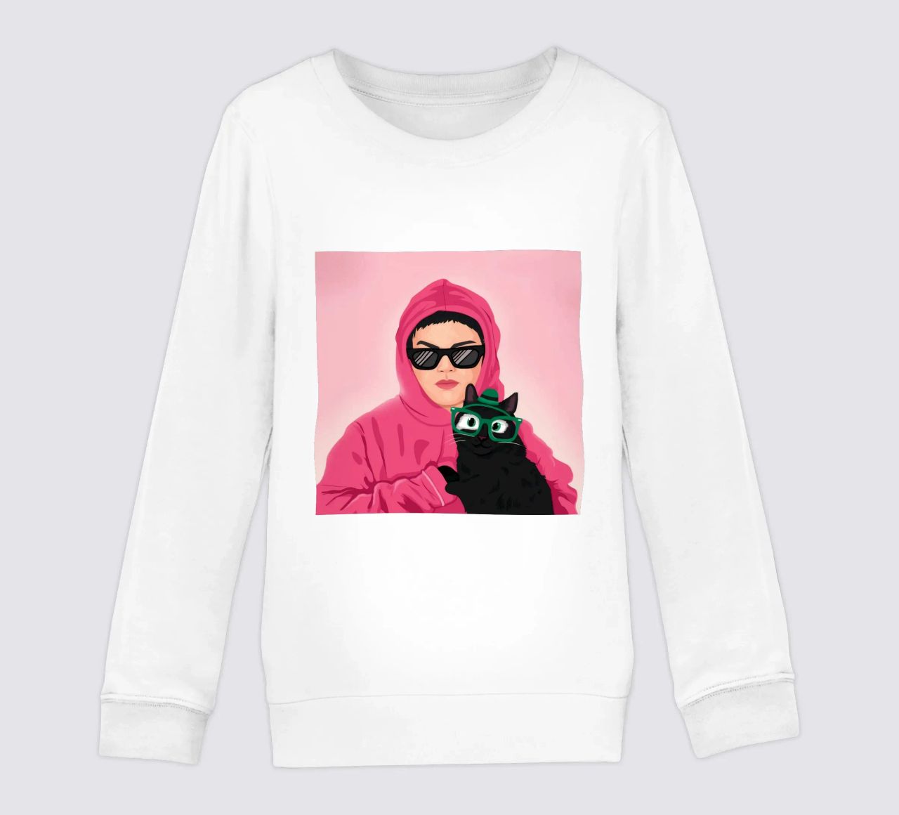 Felpa con cappuccio rosa Enigma felpa bambino da Peak Delusion