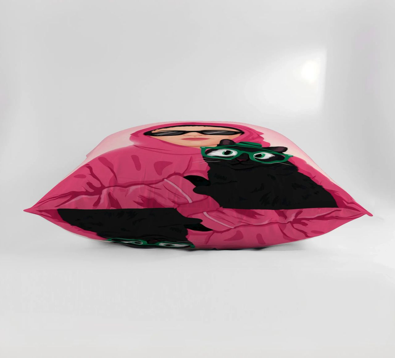 Felpa con cappuccio rosa Enigma cuscino da Peak Delusion
