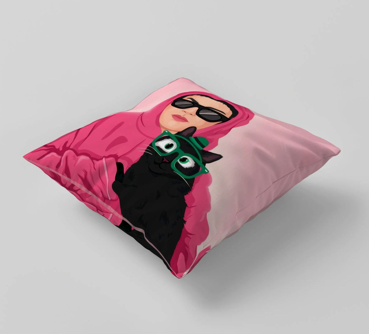 Felpa con cappuccio rosa Enigma cuscino da Peak Delusion