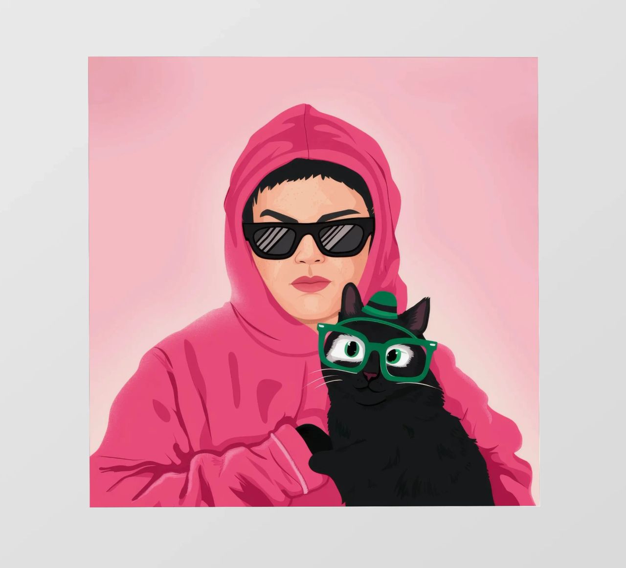 Felpa con cappuccio rosa Enigma telo in pvc da Peak Delusion