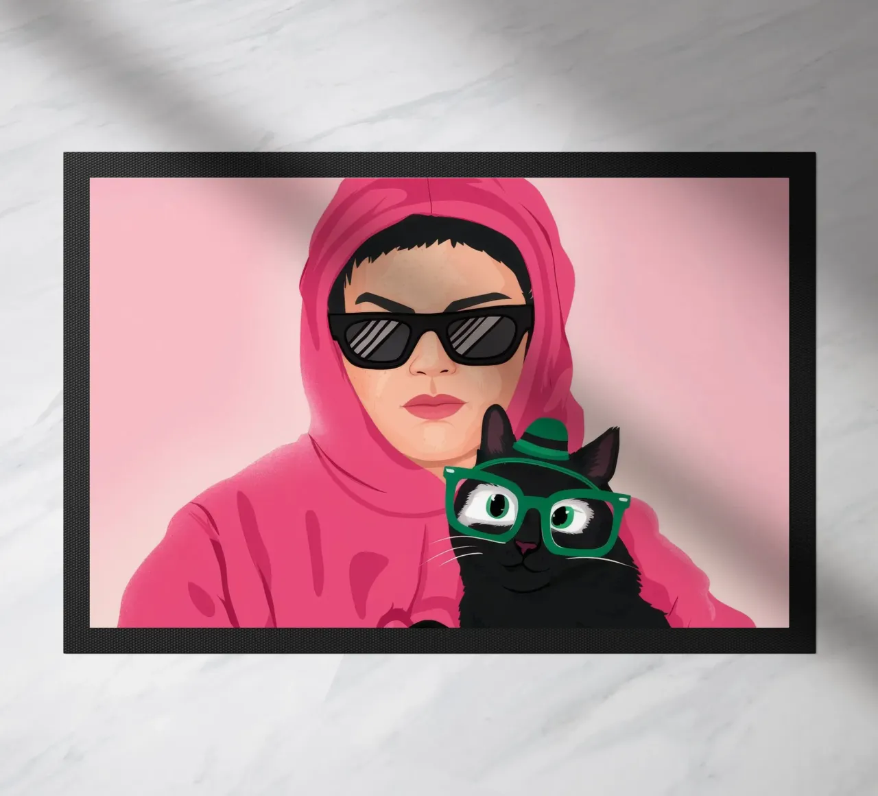 Felpa con cappuccio rosa Enigma zerbino da Peak Delusion