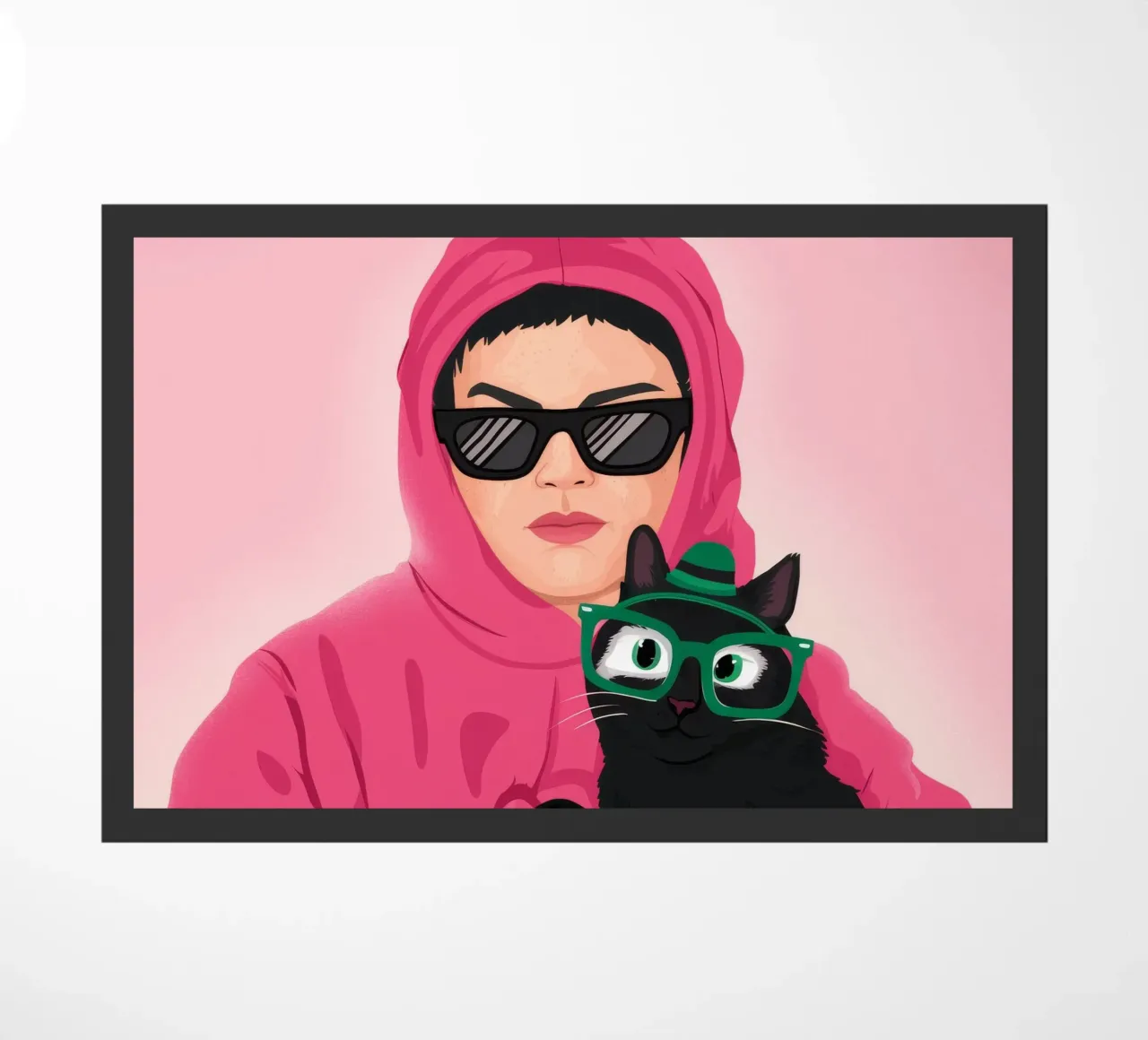 Felpa con cappuccio rosa Enigma zerbino da Peak Delusion