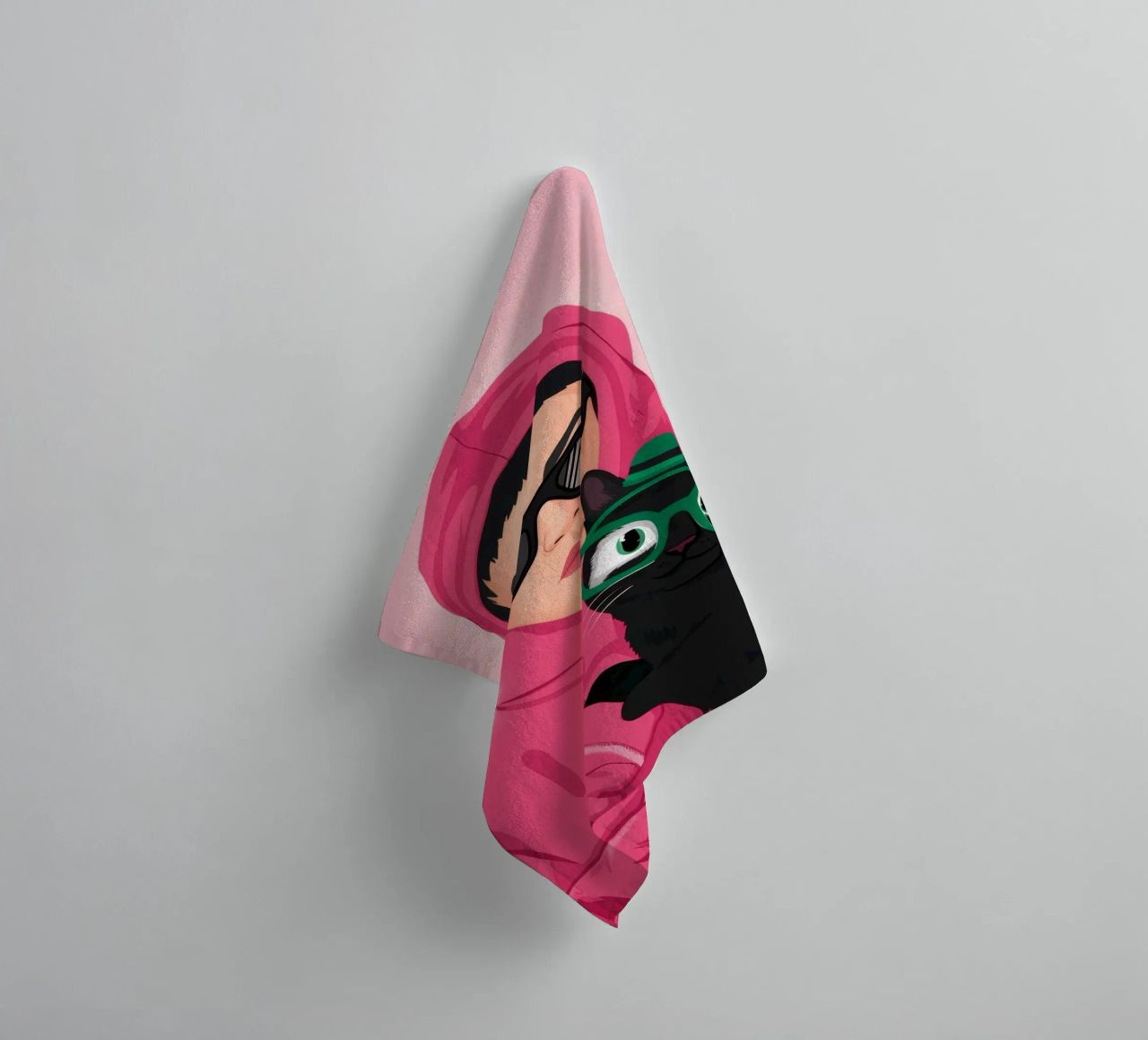 Felpa con cappuccio rosa Enigma asciugamano da bagno da Peak Delusion