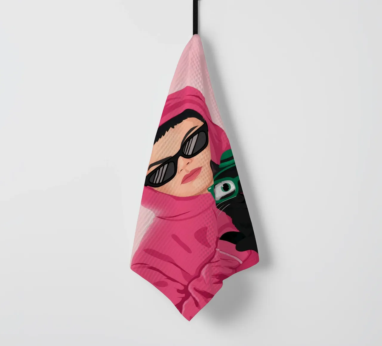 Felpa con cappuccio rosa Enigma canovaccio da cucina da Peak Delusion