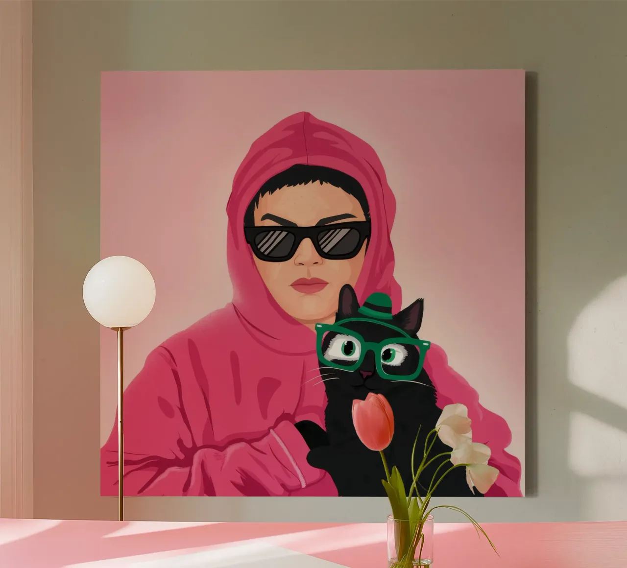 Felpa con cappuccio rosa Enigma tela da Peak Delusion