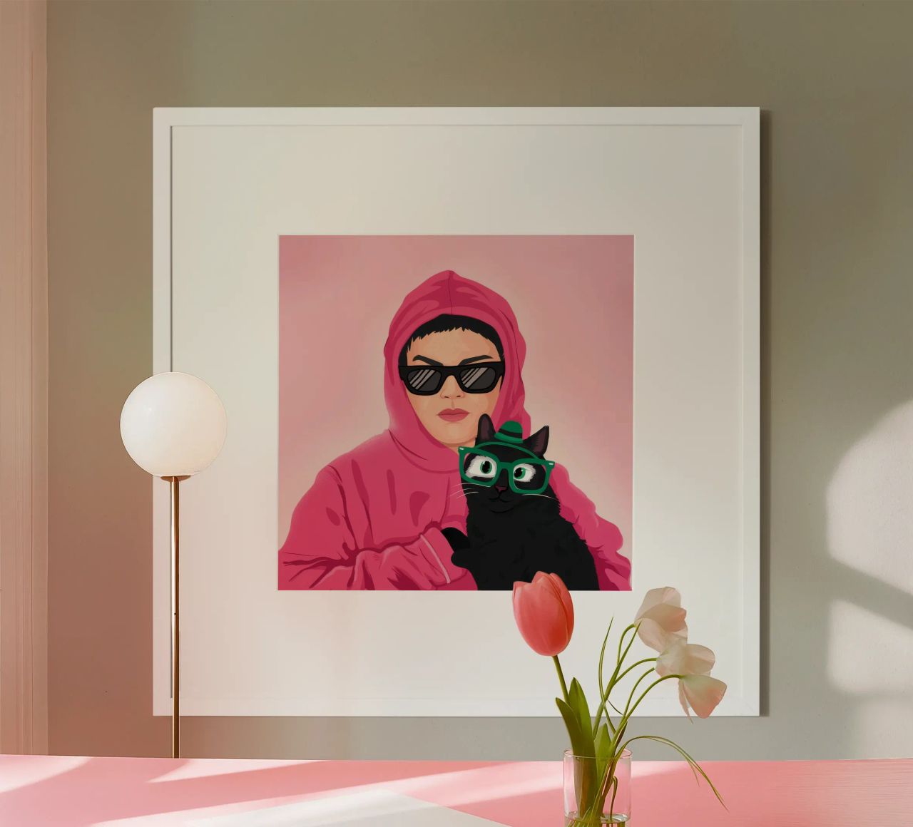 Felpa con cappuccio rosa Enigma carta hahnemühle da Peak Delusion