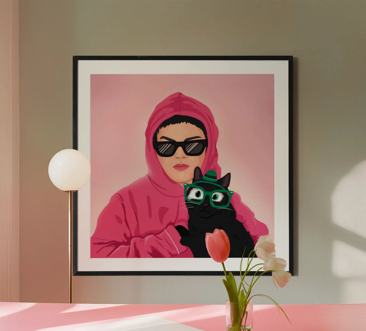 Felpa con cappuccio rosa Enigma carta hahnemühle da Peak Delusion
