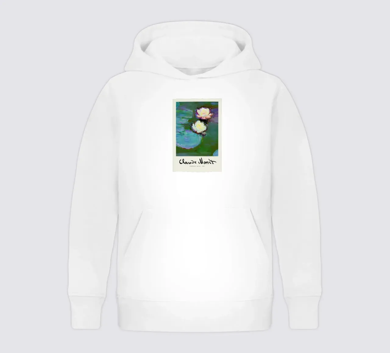Monet – Signed Nympheas felpa bambino con cappuccio da Vintage by JUNIQE