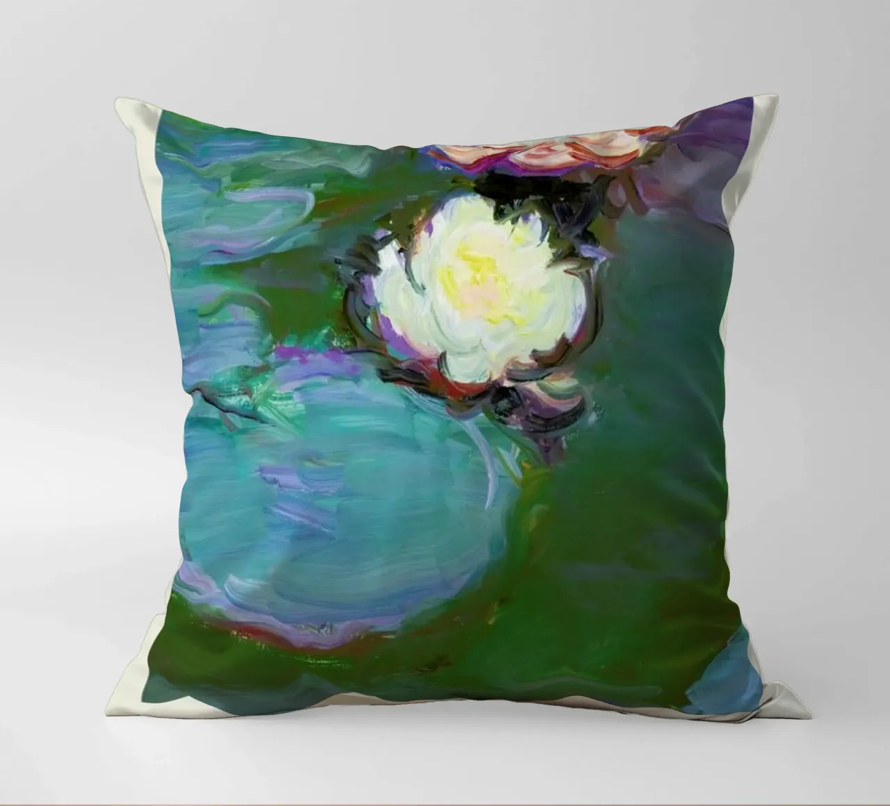 Monet – Signed Nympheas cuscino da Vintage by JUNIQE