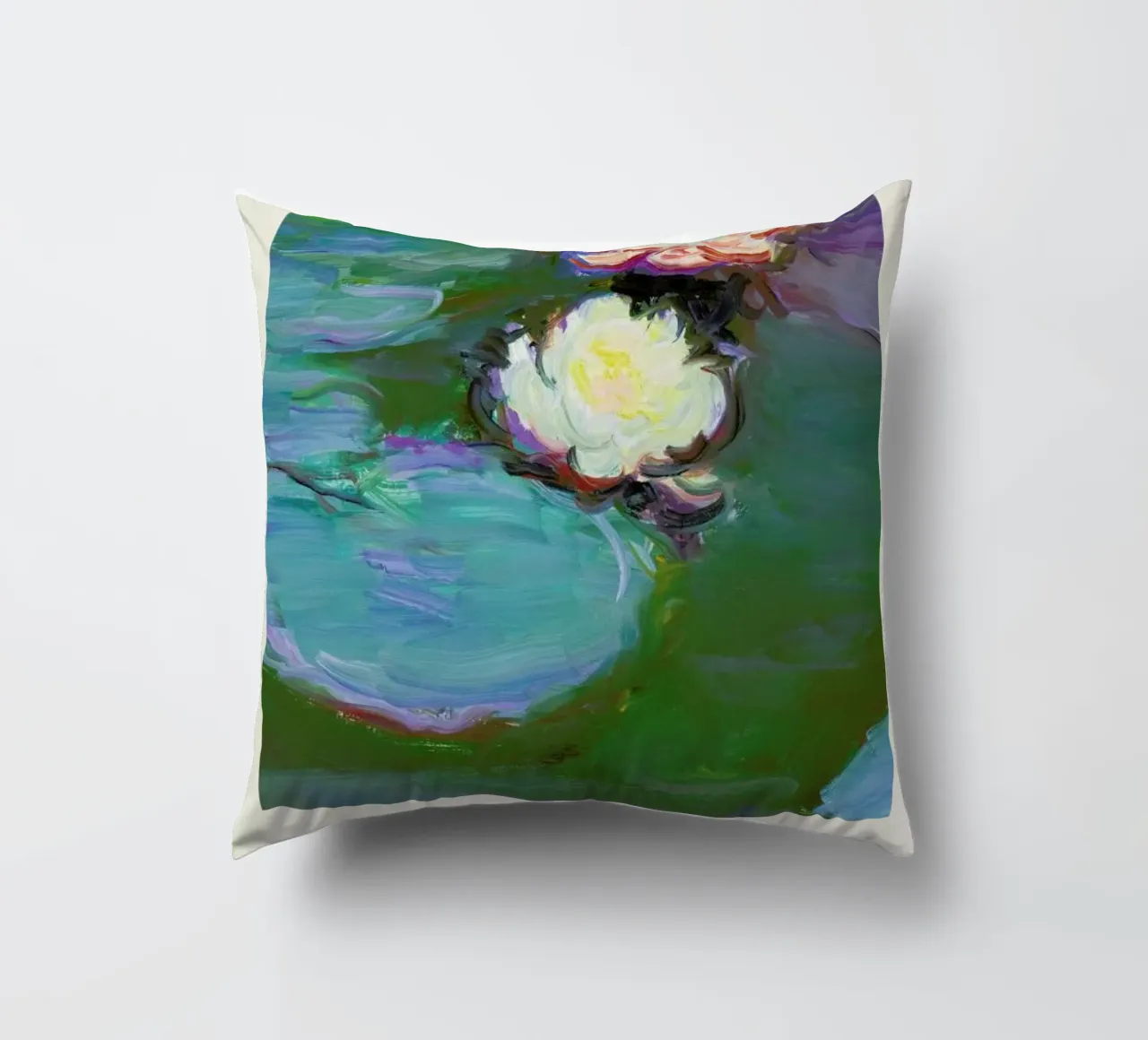 Monet – Signed Nympheas cuscino da Vintage by JUNIQE