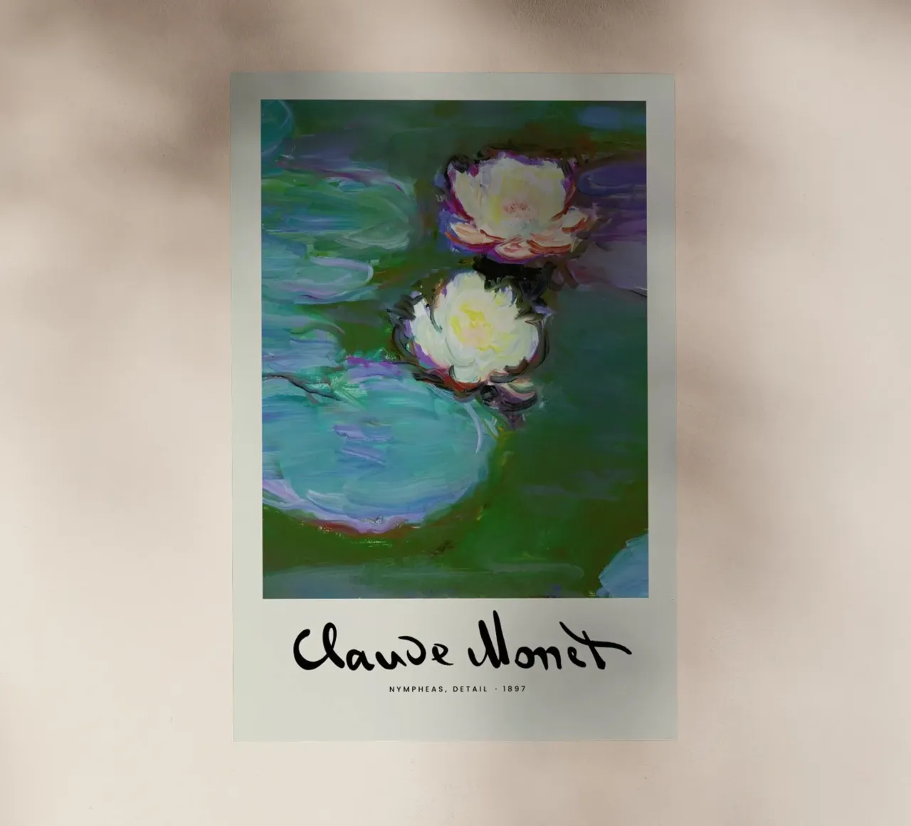 Monet – Signed Nympheas pellicola backlit da Vintage by JUNIQE