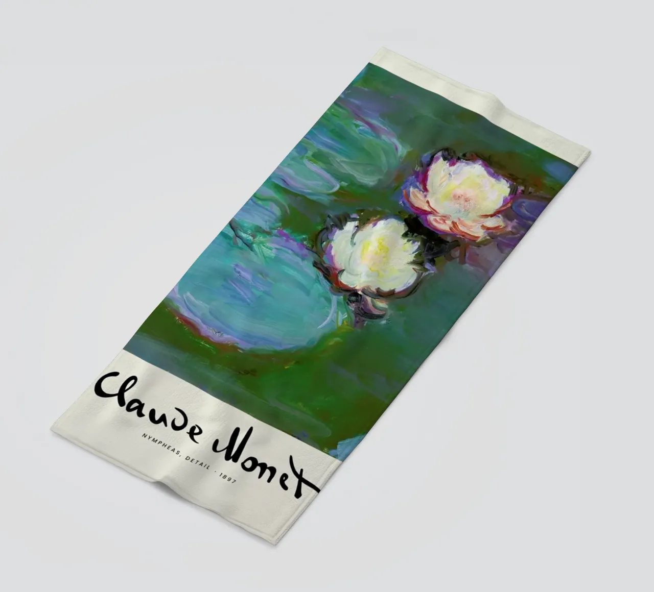 Monet – Signed Nympheas telo mare da Vintage by JUNIQE