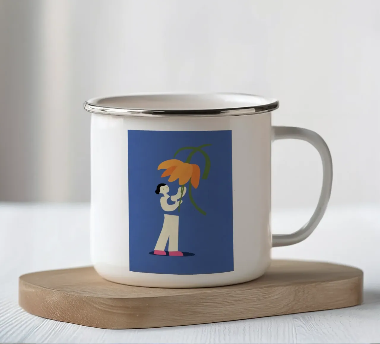 Tenere in mano un dente di leone tazza in smalto da Peak Delusion