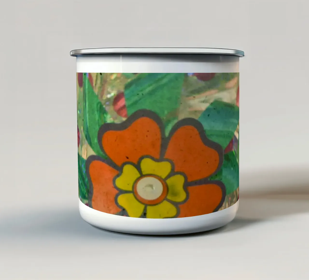 Il fiore d'argento tazza in smalto da Cassia Beck Photography
