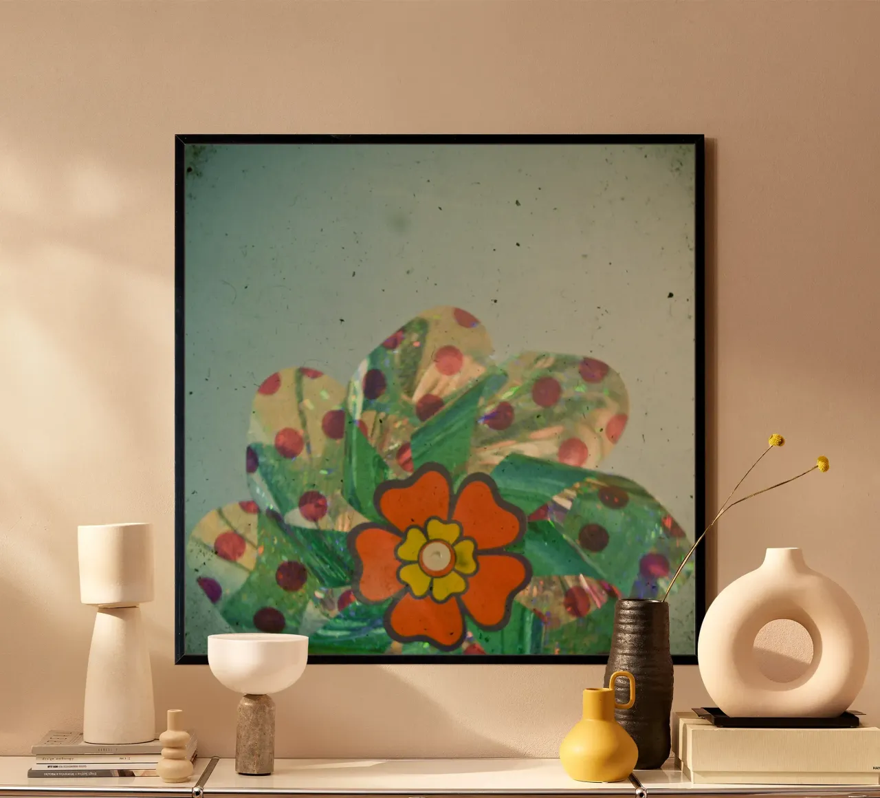 Il fiore d'argento poster con telaio in alluminio da Cassia Beck Photography