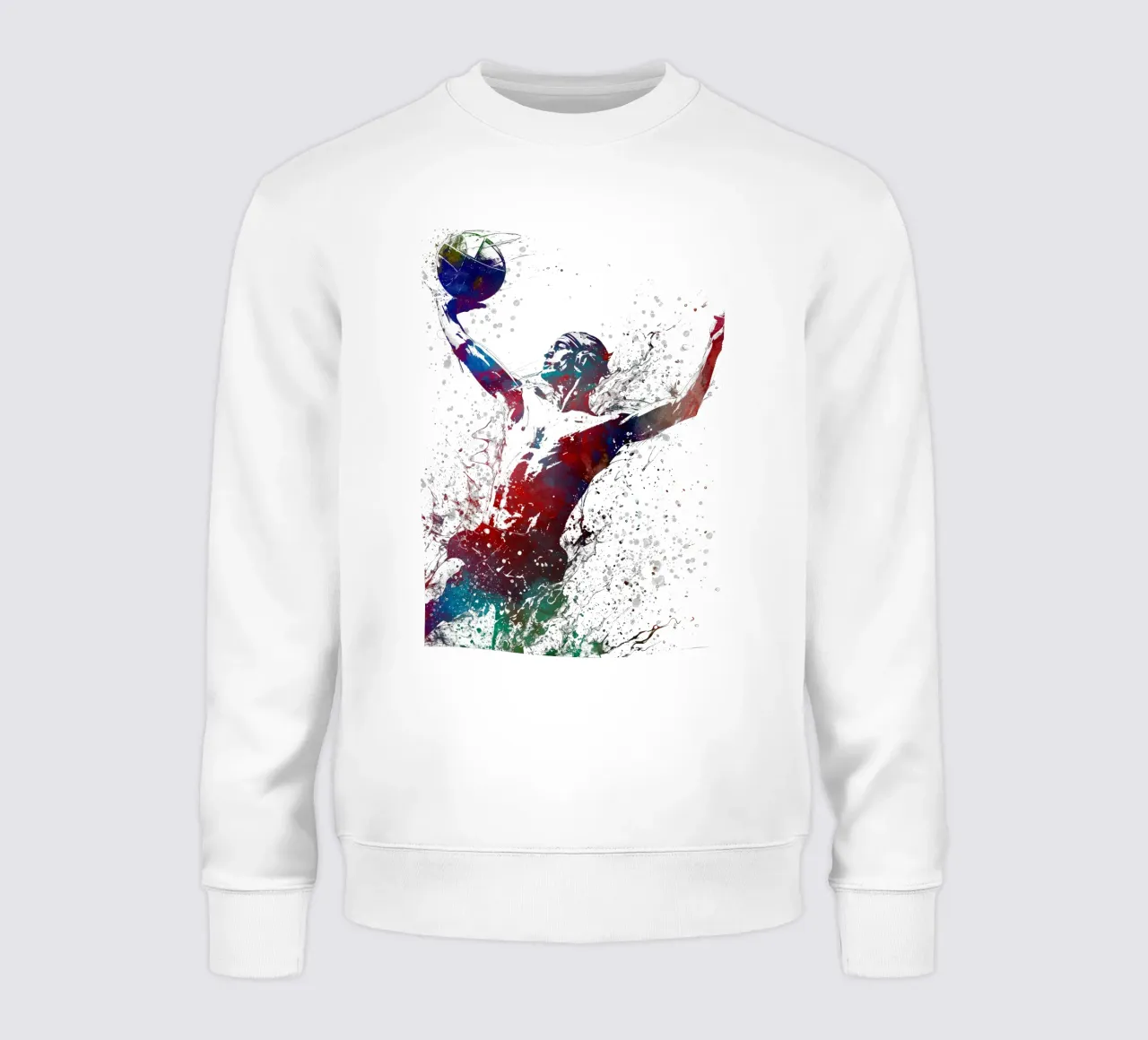 Waterpolo sport art white sweatshirt by SPORT