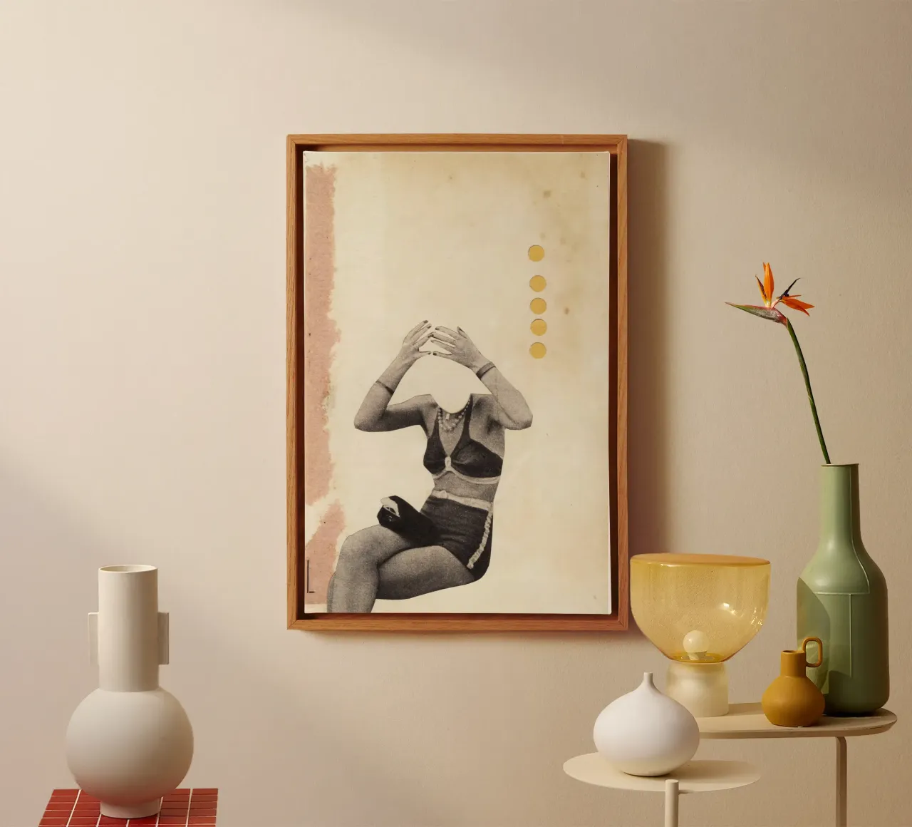 Losing My Head canvas by Cassia Beck Collage
