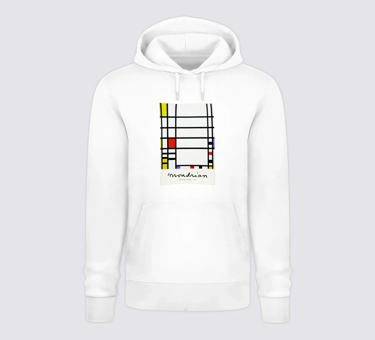 Mondrian – Signed Composition 3 felpa con cappuccio da Vintage by JUNIQE