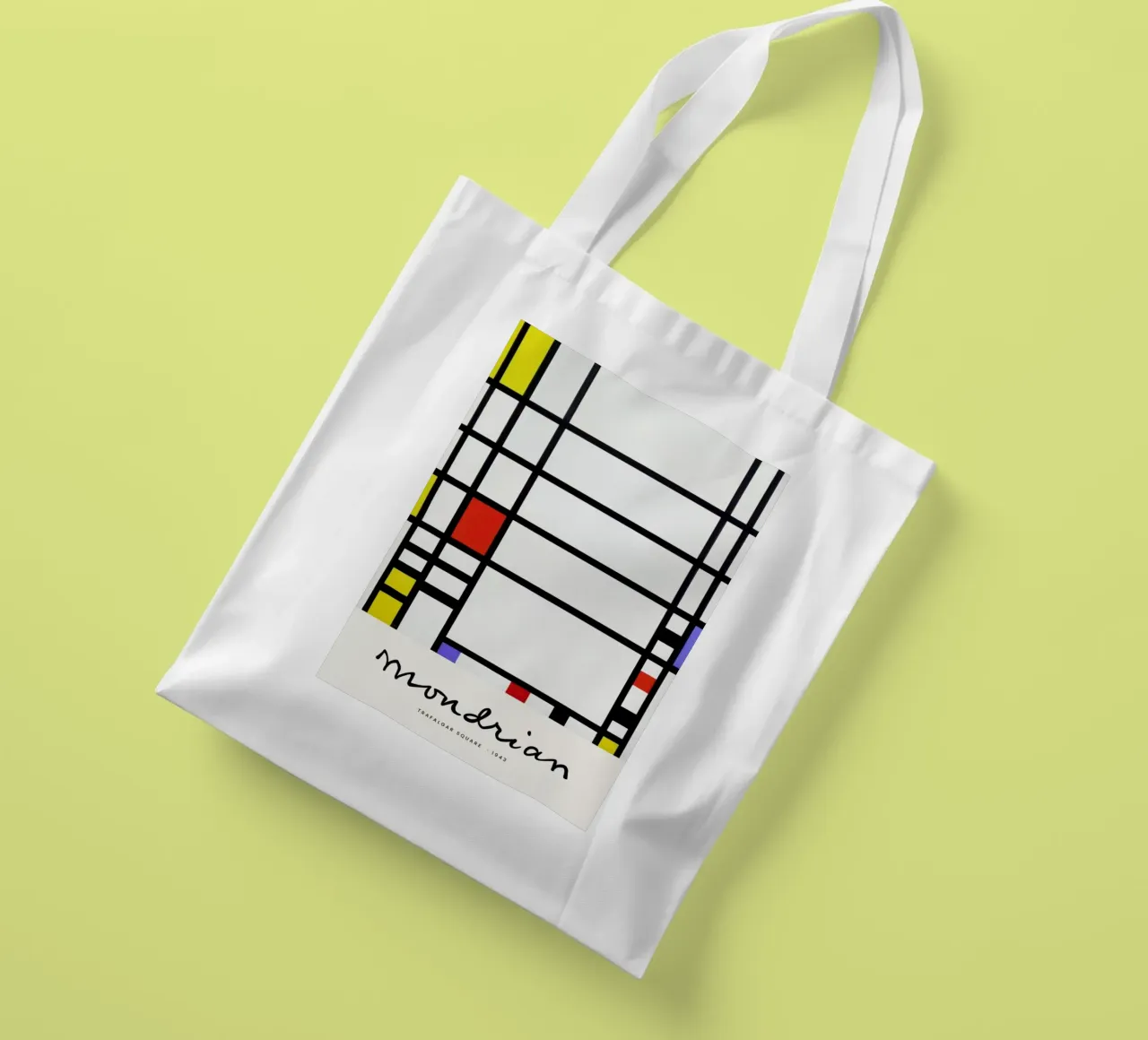 Mondrian – Signed Composition 3 borsa in juta da Vintage by JUNIQE
