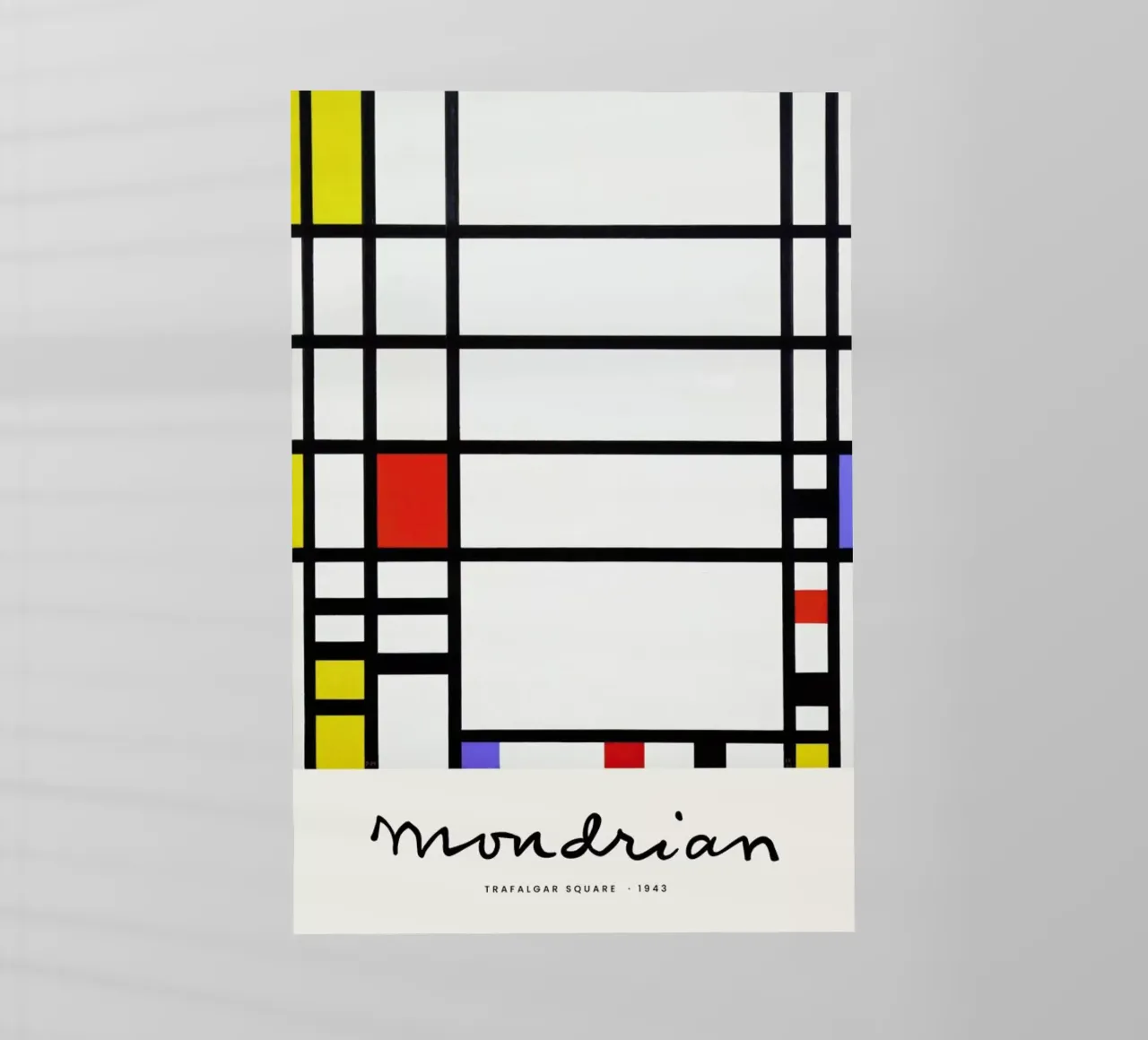 Mondrian – Signed Composition 3 pellicola backlit da Vintage by JUNIQE