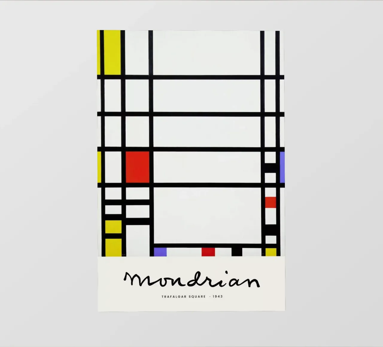 Mondrian – Signed Composition 3 pellicola backlit da Vintage by JUNIQE