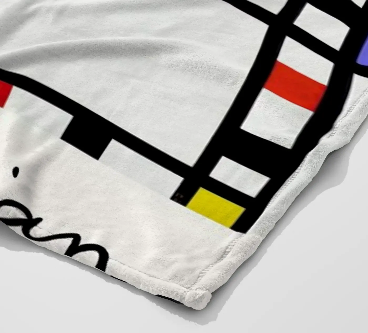 Mondrian – Signed Composition 3 Fleecedecke von Vintage by JUNIQE