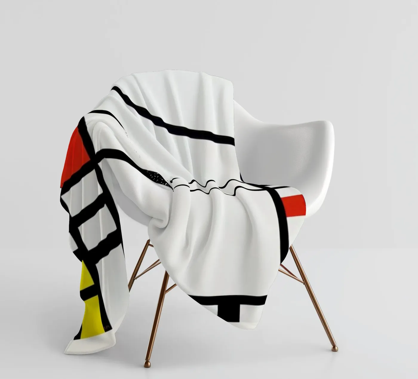 Mondrian – Signed Composition 3 Fleecedecke von Vintage by JUNIQE