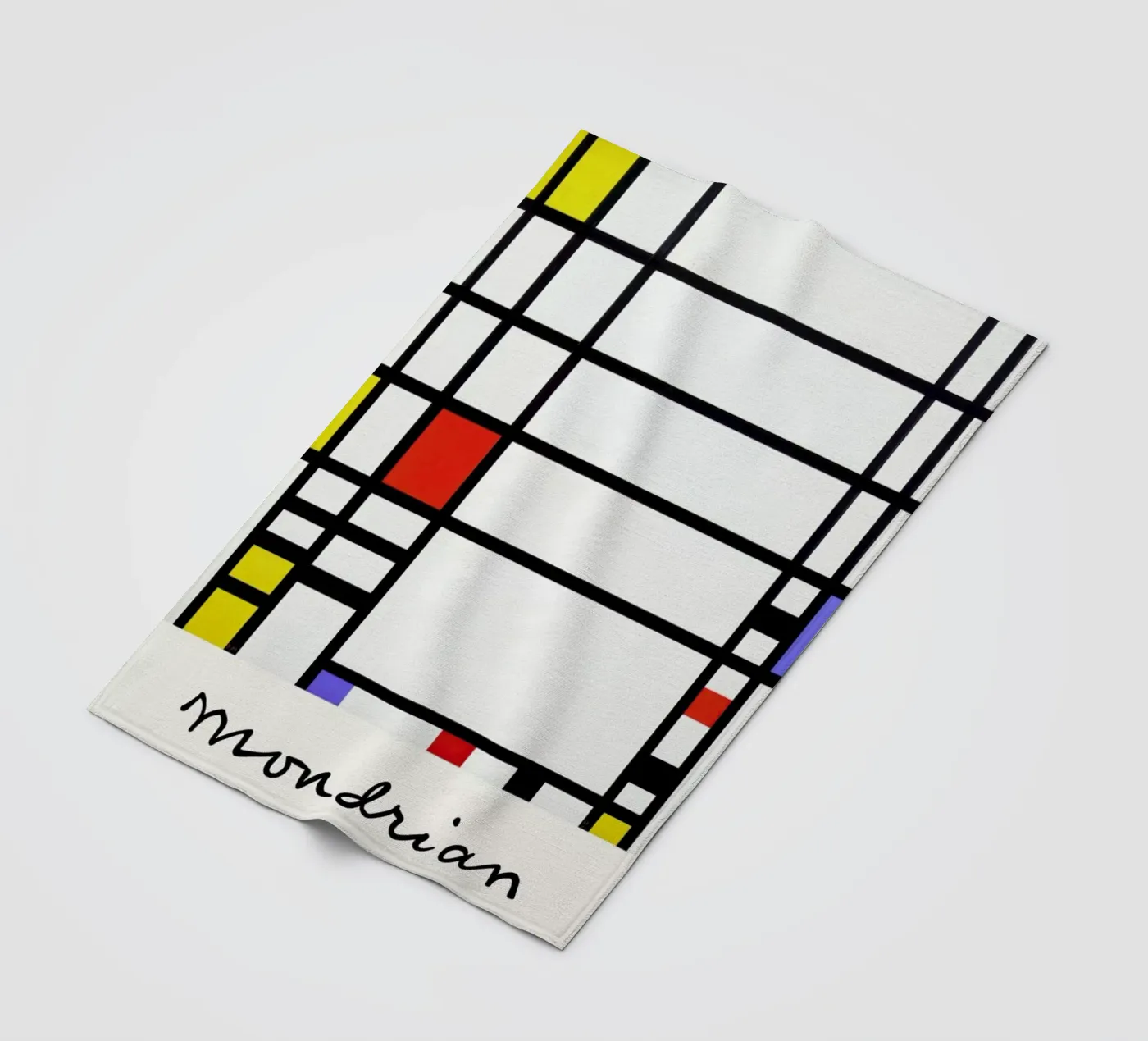 Mondrian – Signed Composition 3 Fleecedecke von Vintage by JUNIQE