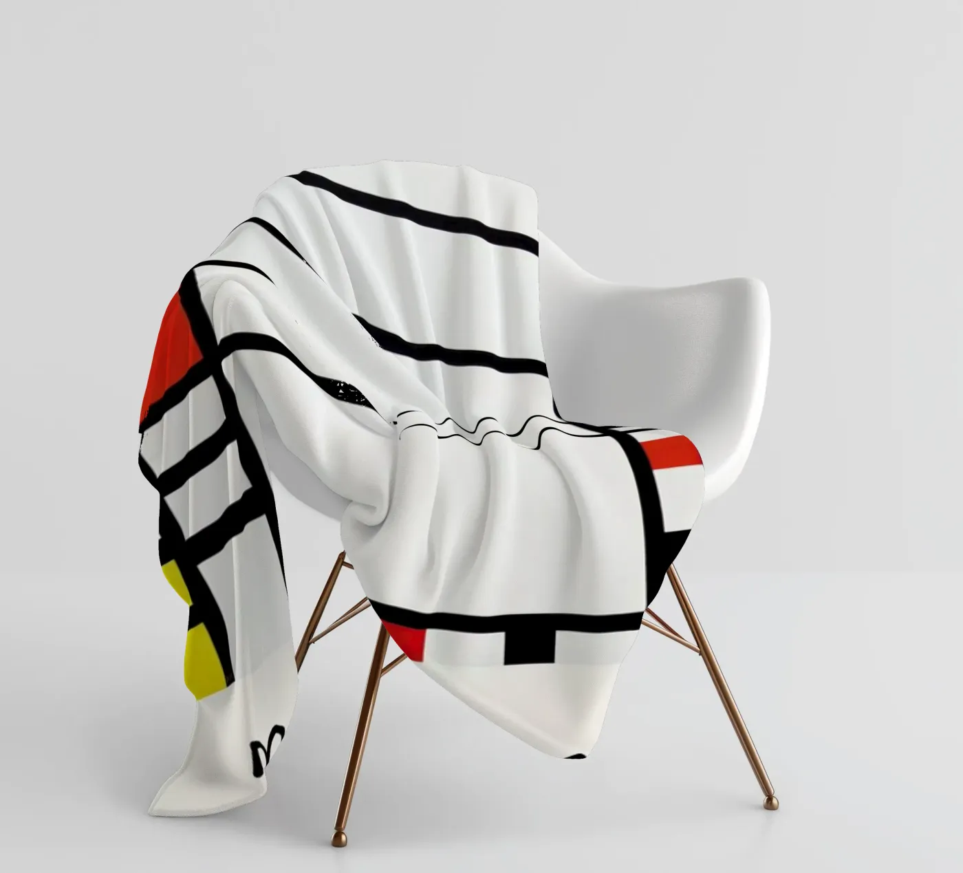 Mondrian – Signed Composition 3 Fleecedecke von Vintage by JUNIQE