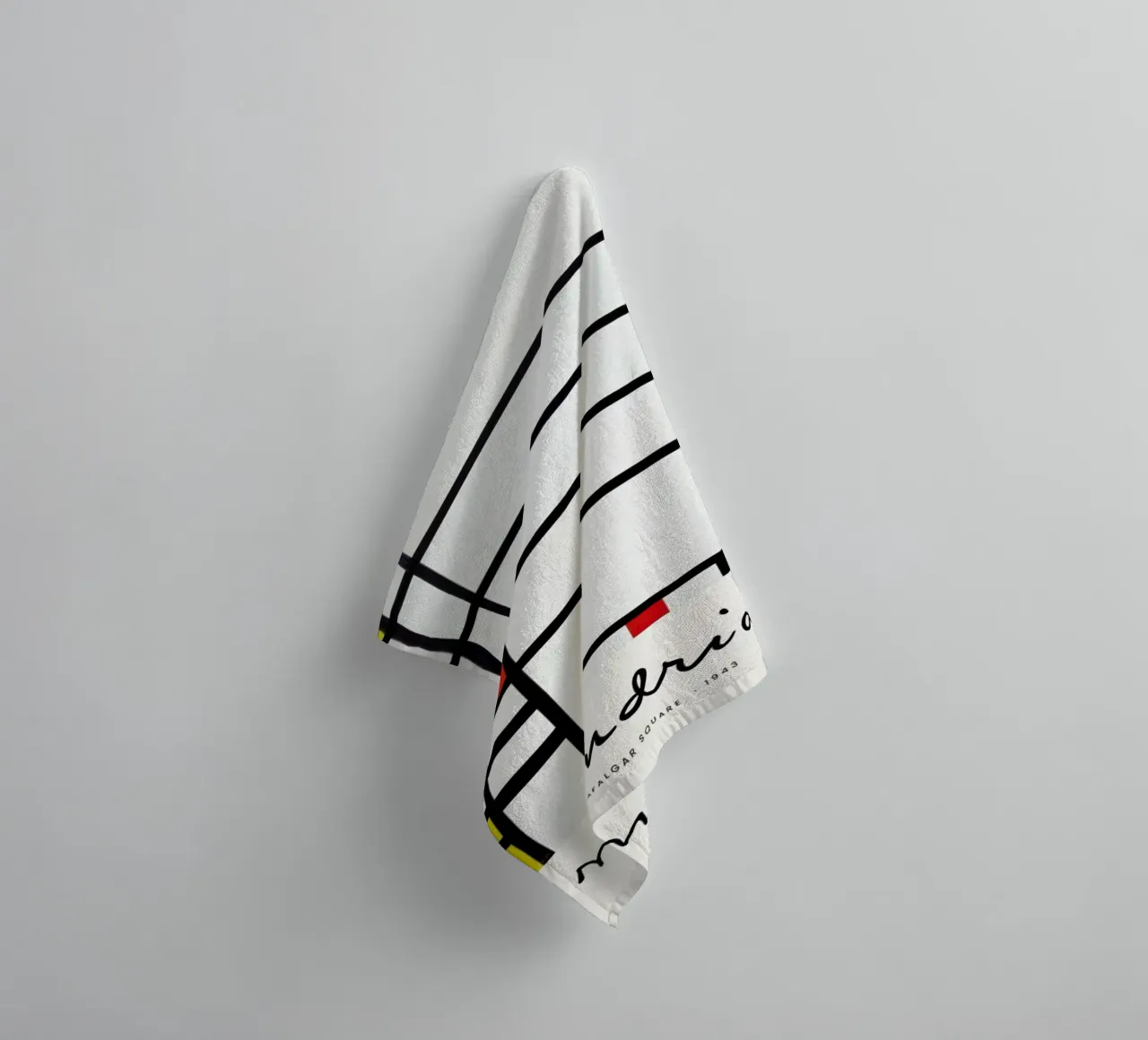 Mondrian – Signed Composition 3 asciugamano da bagno da Vintage by JUNIQE
