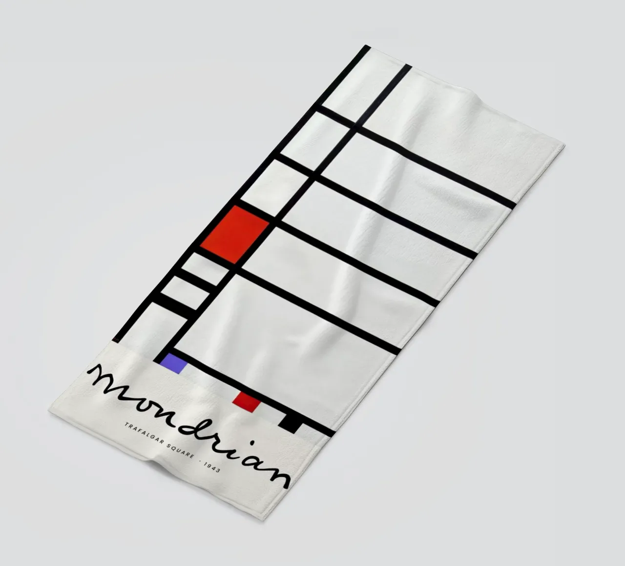 Mondrian – Signed Composition 3 telo mare da Vintage by JUNIQE