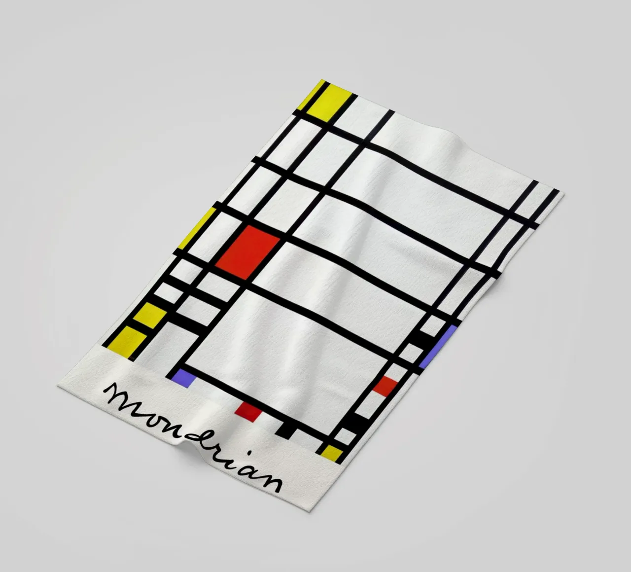 Mondrian – Signed Composition 3 telo mare da Vintage by JUNIQE