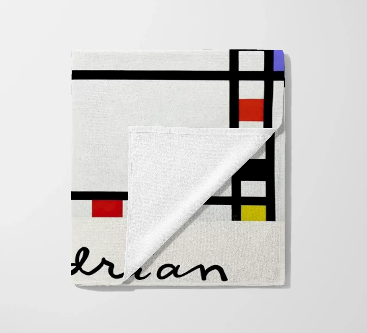 Mondrian – Signed Composition 3 telo mare da Vintage by JUNIQE