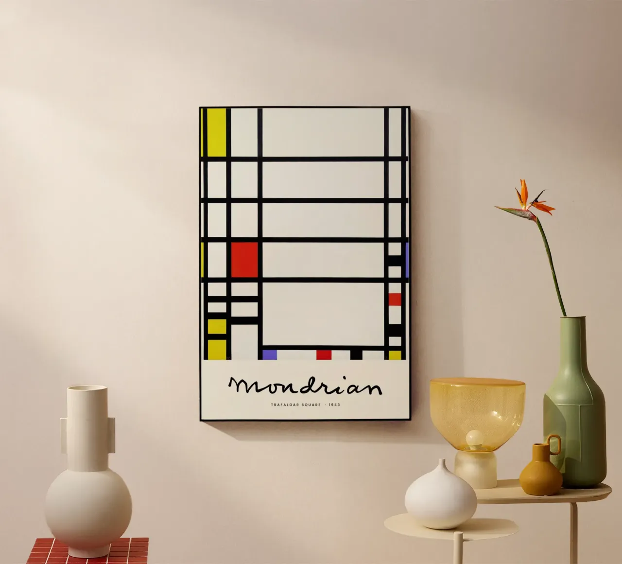 Mondrian – Signed Composition 3 plexiglass da Vintage by JUNIQE