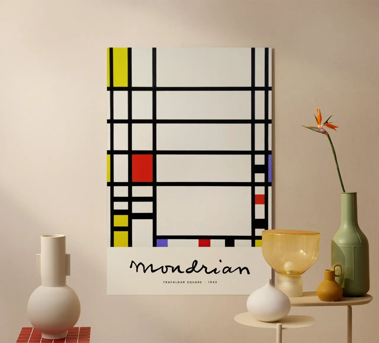 Mondrian – Signed Composition 3 plexiglass da Vintage by JUNIQE
