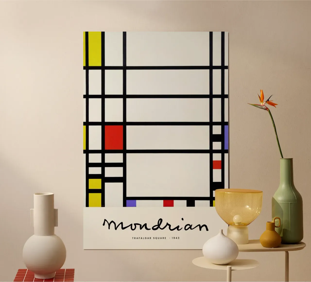 Mondrian – Signed Composition 3 poster da Vintage by JUNIQE