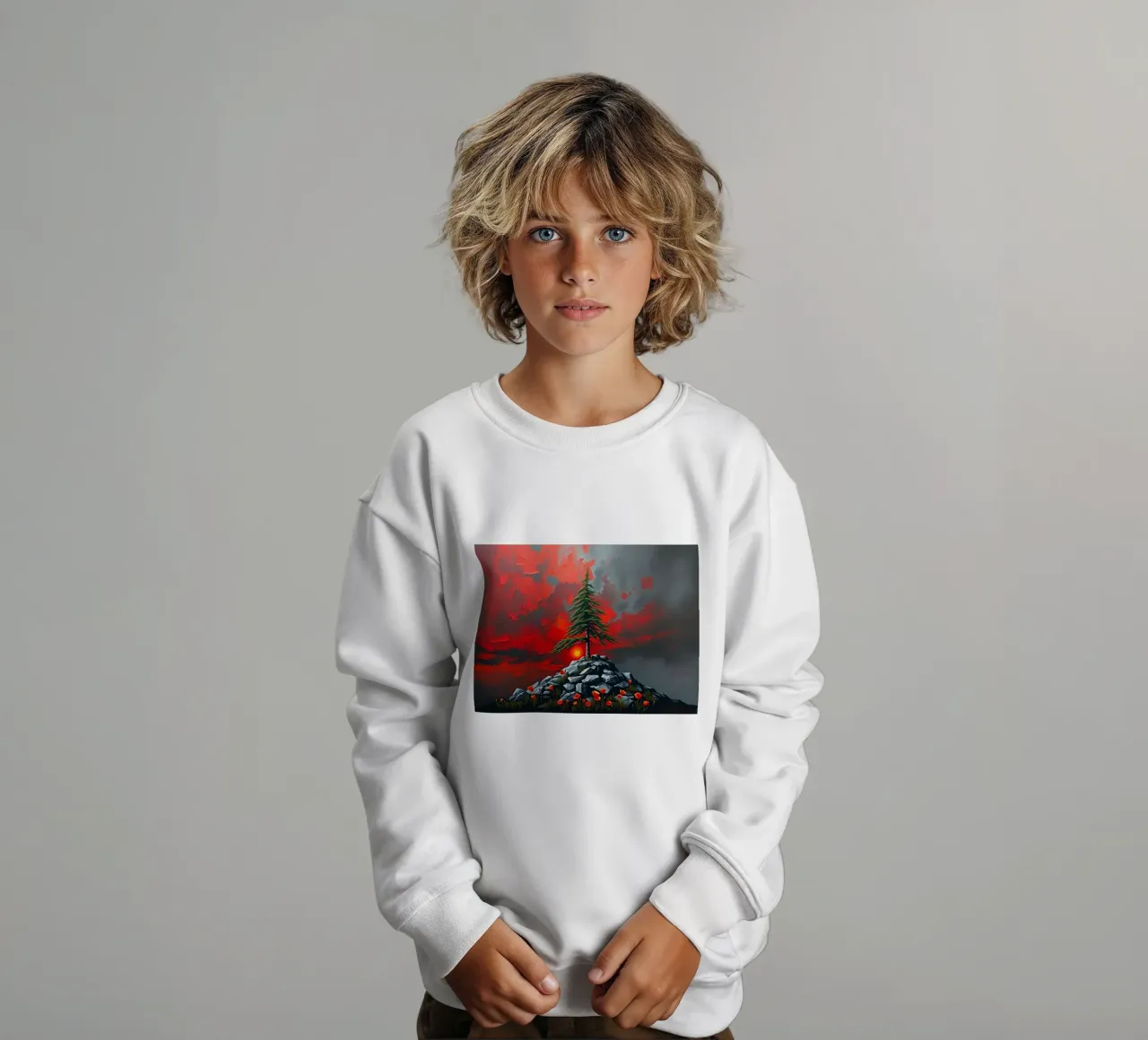 Un simbolo di resilienza in un'alba cremisi felpa bambino da Artistic-shop