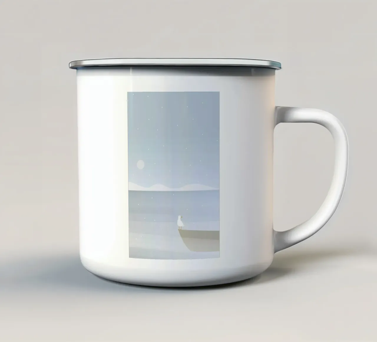 Wintersegler taza de esmalte de XOXO Arte