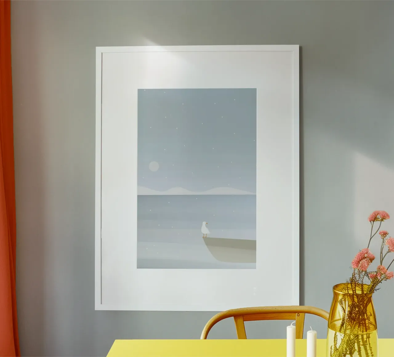 Wintersegler poster con telaio in alluminio da XOXO Arte