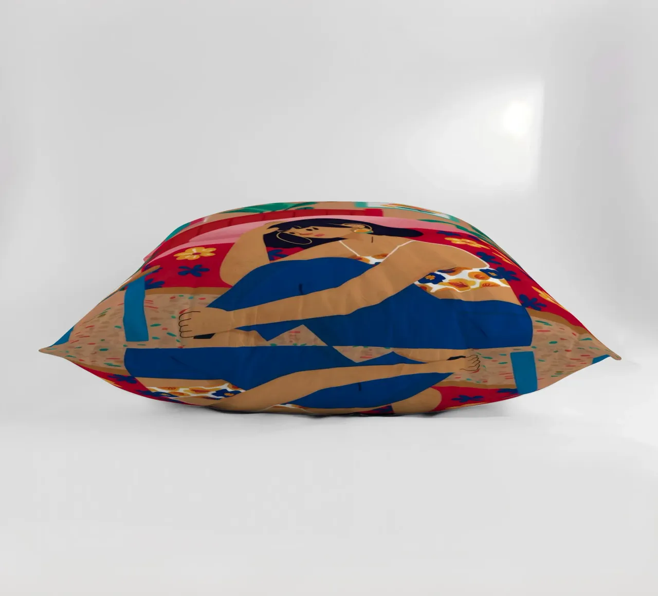 Sad Girl Sanctuary decorative cushion by Peak Delusion
