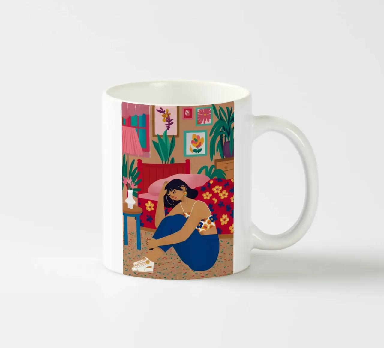 Sad Girl Sanctuary ceramic mug by Peak Delusion