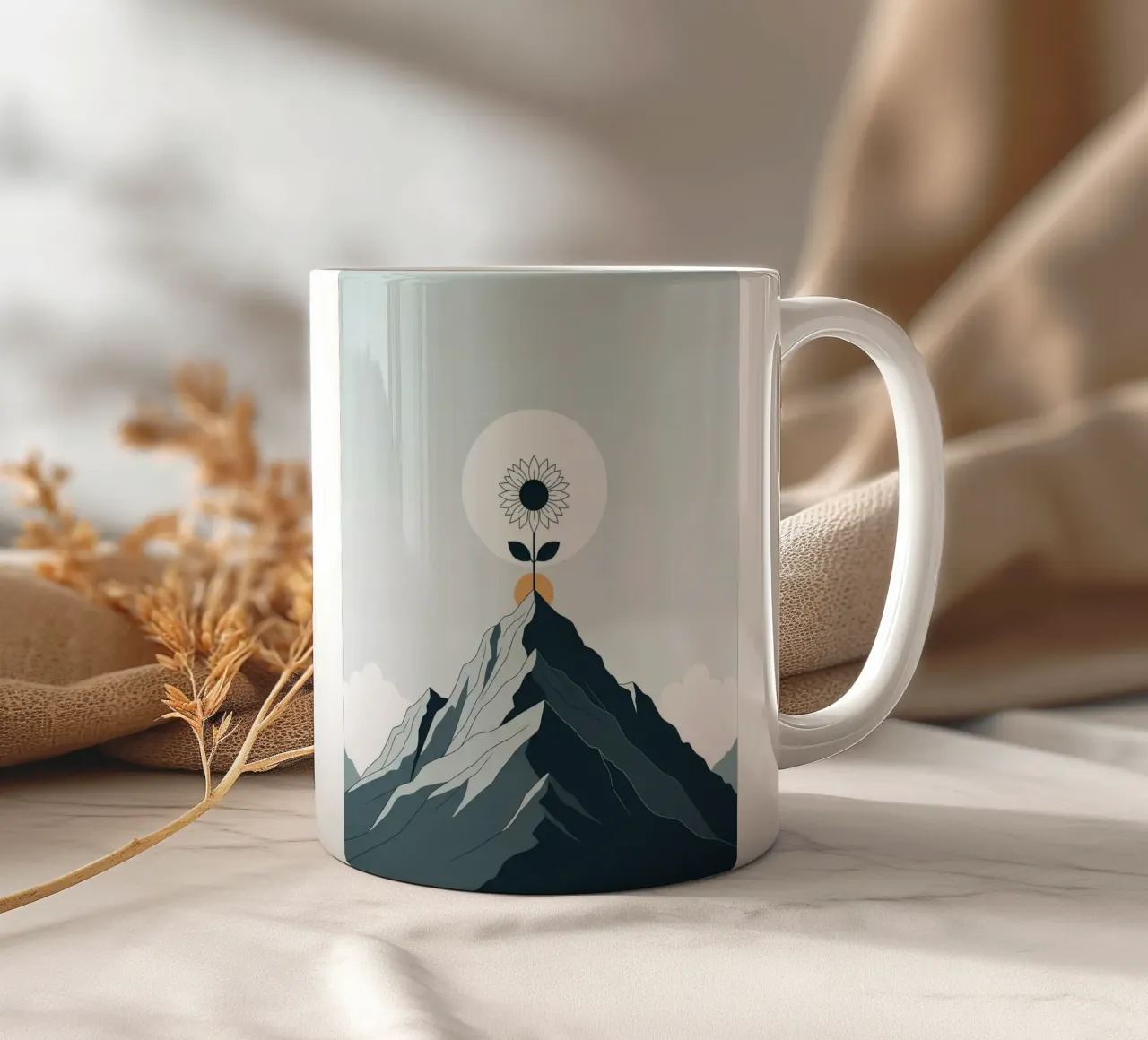 Floral bauhaus #066: Where the Light Grows tazza in ceramica da Zen Design