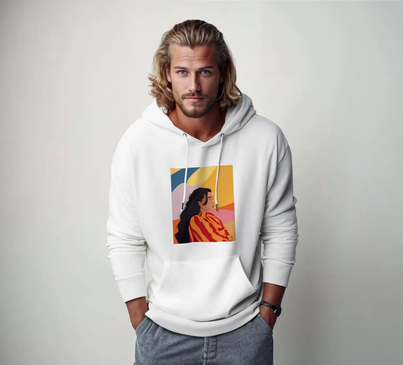 Maglione a righe felpa con cappuccio da Peak Delusion