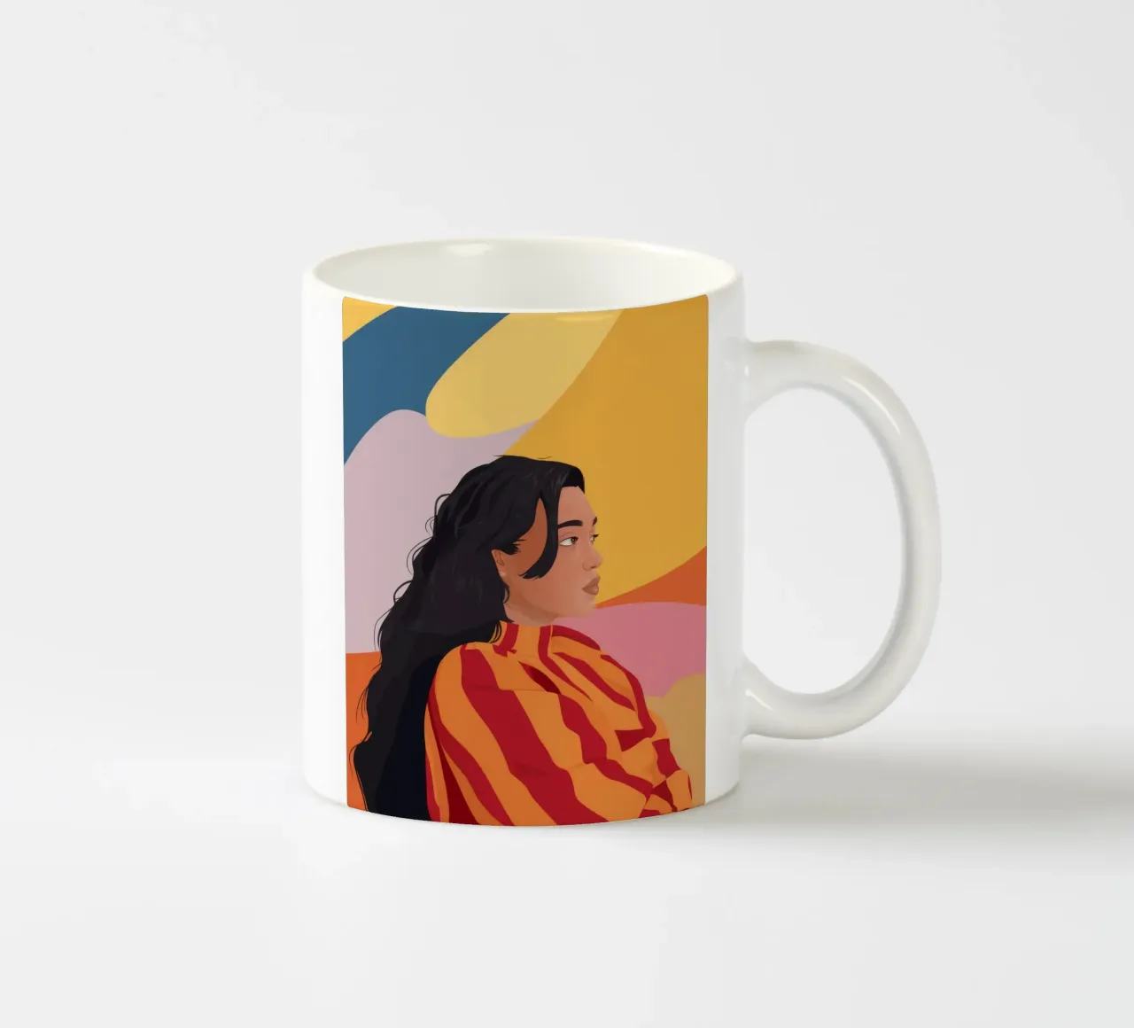 Gestreifter Pullover-Blick Keramik Tasse von Peak Delusion