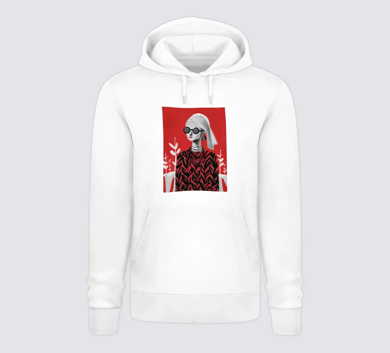 Red Patterned Poise sudadera con capucha de Peak Delusion